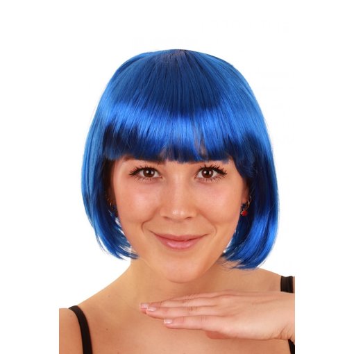 Pruik sensation bobline blauw