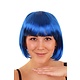 Pruik sensation bobline blauw