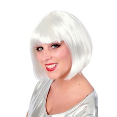 Pruik sensation bobline wit