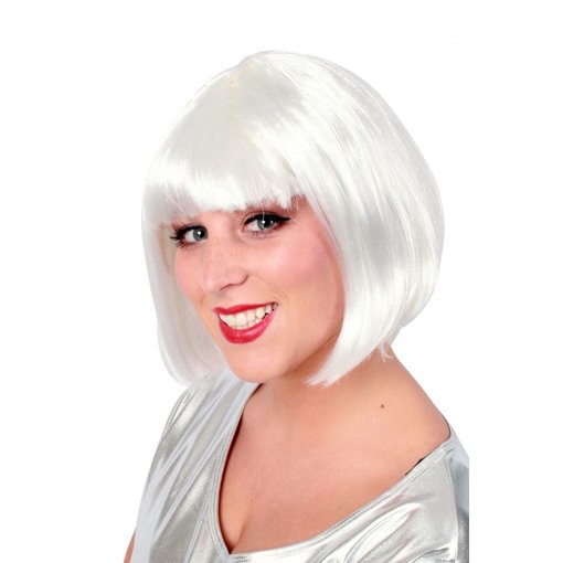 Pruik sensation bobline wit