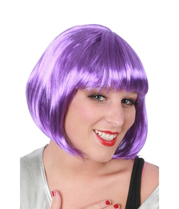 Pruik sensation bobline paars
