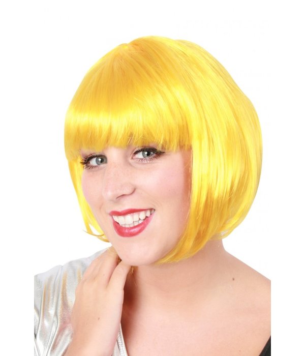 Pruik Sensation Bobline geel