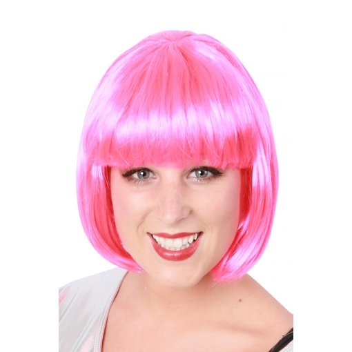 Pruik sensation bobline pink