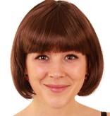 Pruik sensation bobline bruin