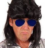 Pruik Aso Jeffrey zwart