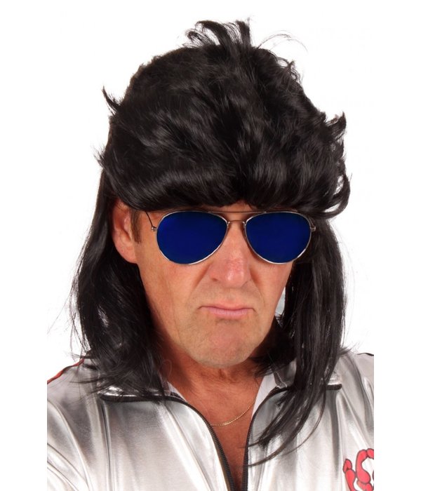 Pruik Aso Jeffrey zwart