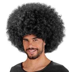 Pruik Afro Jimmy zwart oversized afbeelding