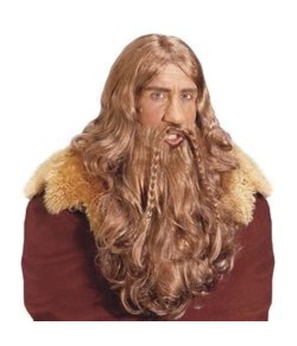 Vikingspruik met baard en snor