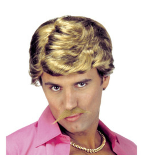 Pruik playboy met snor