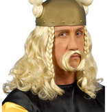 Pruik viking met snor