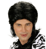 Pruik wetlook zwart man