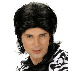 Pruik wetlook zwart man