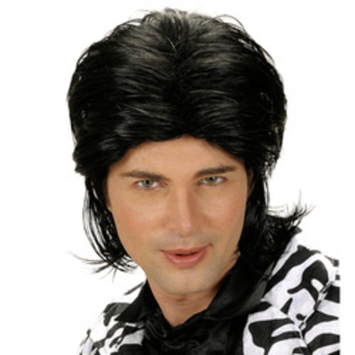 Pruik wetlook zwart man