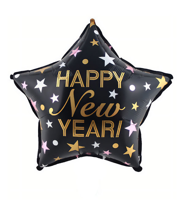 Folieballon Ster Happy New Year (45cm)