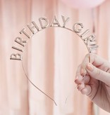 Birthday Girl Diadeem Rosegoud Metaal