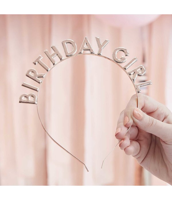 Birthday Girl Diadeem Rosegoud Metaal