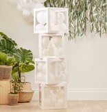 Baby Blokken Ballondecoratie Wit