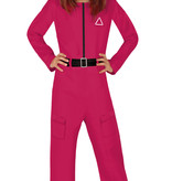 Squid Game Kostuum Rode Overall Kind