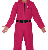 Squid Game Kostuum Rode Overall Kind