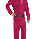 Squid Game Kostuum Rode Overall Tiener