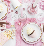 Popcornbakjes Chique Lichtroze/Goud (6st)