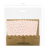 Popcornbakjes Chique Lichtroze/Goud (6st)