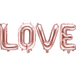 Folieballonnen Set 'Love' Roségoud (140x35cm)
