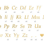 Letter Stickers Goud