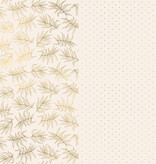 Set 2 rollen Inpakpapier Metallic Roze/Goud Bladeren en Stippen