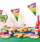 Happy Birthday Vlaggenlijn Sterretjes Rainbow (6m)