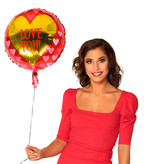 Folieballon Hartje 'Love You' (45cm)