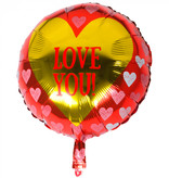 Folieballon Hartje 'Love You' (45cm)