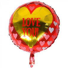 Folieballon Hartje 'Love You' (45cm)