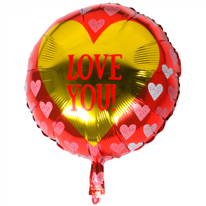 Folieballon Hartje &apos;Love You&apos; (45cm)