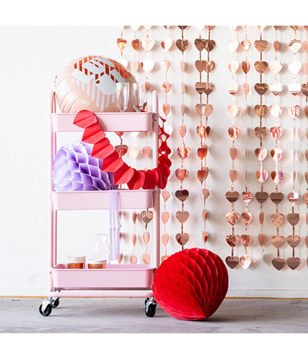 Deurgordijn Hartjes Roségoud