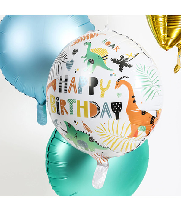 Folieballon 'Happy Birthday' Dino's (45cm)