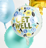 Folieballon 'Get Well' Bloemen (45cm)