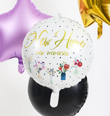 Folieballon 'New Home' Bloemen (45cm)