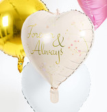Folieballon 'Forever & Always' Hartvormig (45cm)