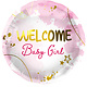 Folieballon 'Welcome Baby Girl' Roze (45cm)