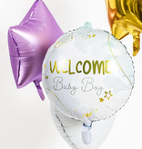 Folieballon 'Welcome Baby Boy' Blauw (45cm)