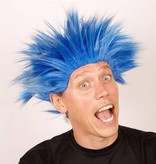 Pruik Electric shock blauw