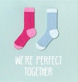 Valentijnskaart 'We're Perfect Together' Sokken