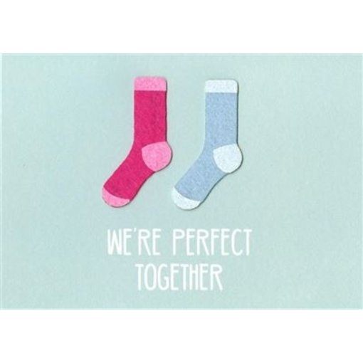 Valentijnskaart 'We're Perfect Together' Sokken