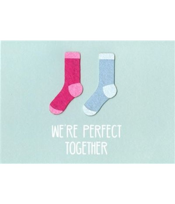 Valentijnskaart 'We're Perfect Together' Sokken