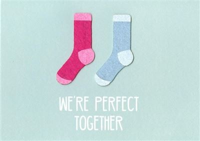 Valentijnskaart 'We're Perfect Together' Sokken