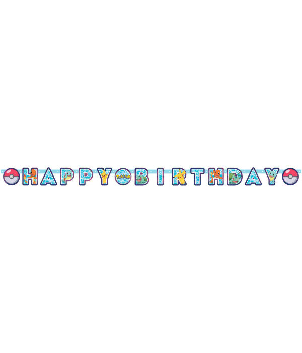 Letter Banner Happy Birthday Pokemon