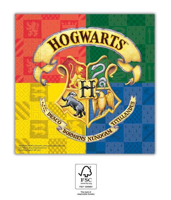 Harry Potter Servetten Hogwarts (20st)