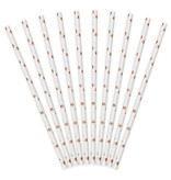 Papieren Rietjes Sterretjes Rosé Goud (10st)