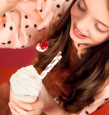 Papieren Rietjes Sterretjes Rosé Goud (10st)